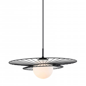 Lustra Alison 1xE27 metal/sticla negru Italux