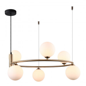 Lustra Amily 6xG9 metal/sticla auriu Italux