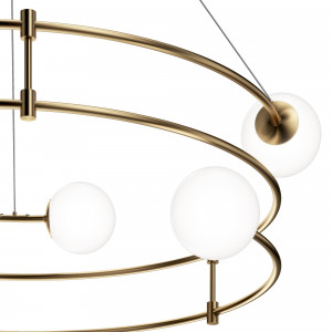 Lustra Balance 6xG9 metal/sticla auriu/alb Maytoni