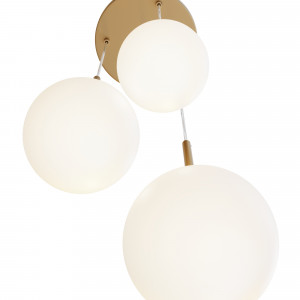 Lustra Basic form 3xE14 metal/sticla auriu/alb Maytoni