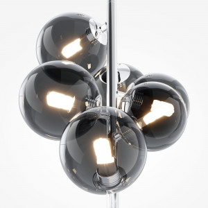 Lustra Dallas 6xG9 metal/sticla crom/fumuriu Maytoni