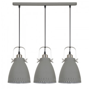 Lustra Franklin 3xE27 metal gri satinat Italux