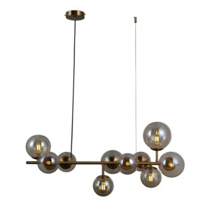 Lustra Frontera 10xG9 metal/sticla auriu Italux