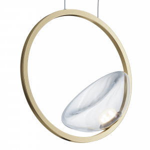 Lustra Lunare 1xLED metal/sticla bronz/transparent Maytoni