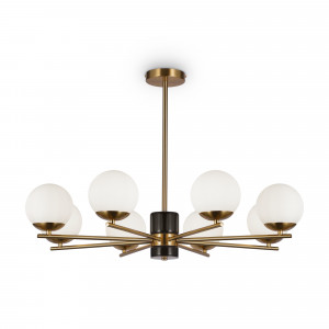 Lustra Marble 8xE27 metal/sticla bronz/alb/negru Maytoni