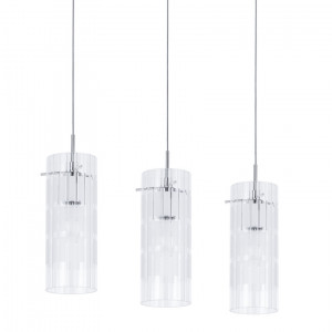 Lustra Max 3xE27 metal/sticla crom Italux