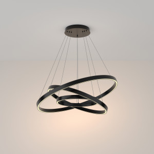 Lustra Rim LED metal negru Maytoni MOD058PL-L100B3K