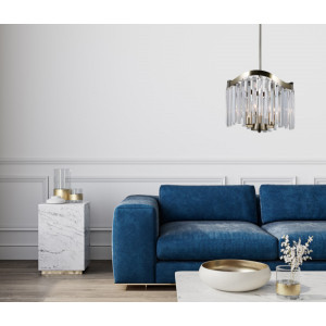 Lustra Sabriga 3xE14 metal/cristal bronz antichizat Italux