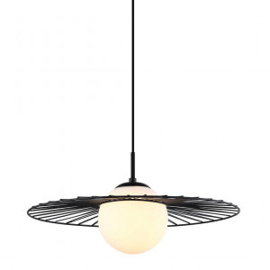 Lustra Sally 1xE27 metal/sticla negru Italux