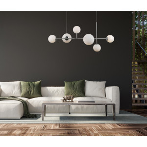Lustra Vailante 2+4xE27+E14 metal/sticla crom Italux