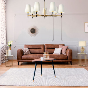 Lustra Zaragoza metal/textil auriu/alb Maytoni