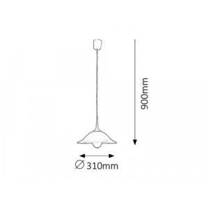 Pendul Alabastro 1xE27 acril/sticla alabastru Rabalux