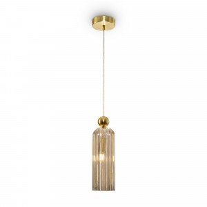 Pendul Antic 1xE14 metal/sticla auriu Maytoni