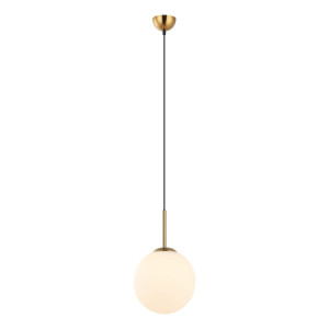 Pendul Deore 1xE27 metal/sticla bronz antichizat/alb Italux