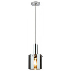Pendul Donati 1xE27 metal/sticla crom/fumuriu Rabalux