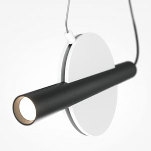 Pendul Enigma 1xLED metal alb/negru Maytoni