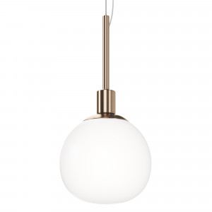 Pendul Erich 1xE14 metal/sticla alama/alb Maytoni