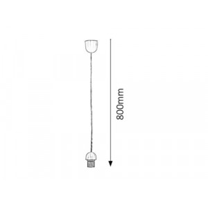 Pendul Fix 1xE27 metal/acril transparent Rabalux