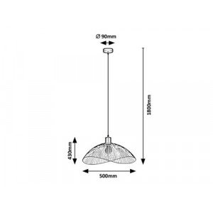 Pendul Iduna 1xE27 metal negru Rabalux