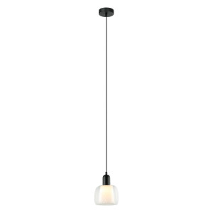 Pendul Lamezia 1xE27 metal/sticla negru Italux