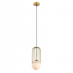 Pendul Matty 1xE27 metal/sticla auriu Italux