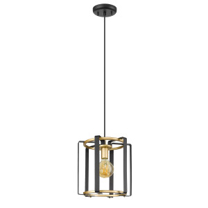 Pendul Primero 1xE27 metal auriu/negru mat Italux
