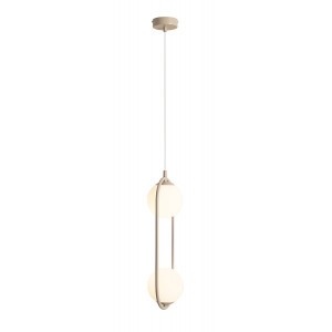 Pendul Riva 2xE14 metal/sticla bej Aldex