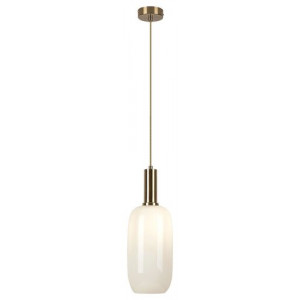 Pendul Sinopia 1xE27 metal/sticla auriu/alb Rabalux