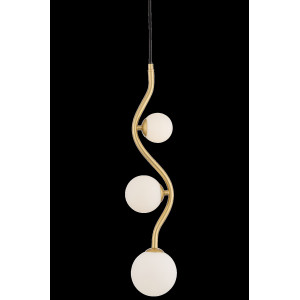 Pendul Uva 3xG9 metal/sticla auriu/alb Maytoni