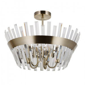 Plafoniera Altoya 5xE14 metal/cristal bronz antichizat Italux