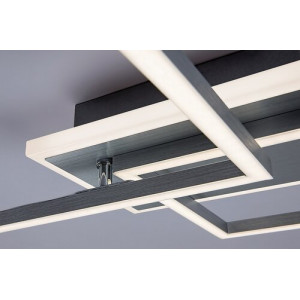 Plafoniera Athelstan LED 40W metal/acril argintiu/alb Rabalux