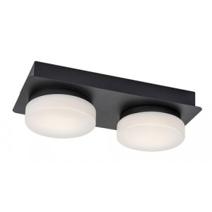 Plafoniera Attichus LED 11W metal/acril negru/alb Rabalux