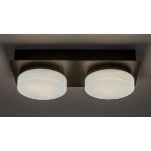 Plafoniera Attichus LED 11W metal/acril negru/alb Rabalux
