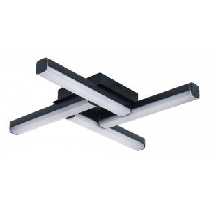 Plafoniera Evan LED 18W metal/sticla negru/alb Rabalux