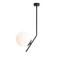 Plafoniera Gallia S 1xE27 metal/sticla negru Aldex
