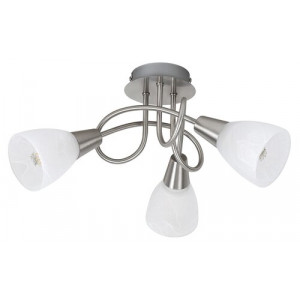 Plafoniera Jenna 3xE14 metal/sticla nichel/alb Rabalux RBL5532