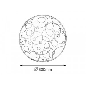 Plafoniera Jolly 1xE27 metal crom/alb Rabalux