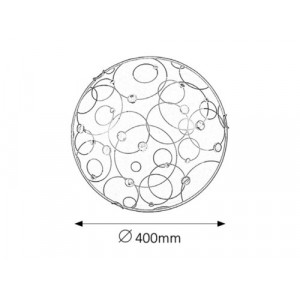 Plafoniera Jolly 2xE27 metal crom/alb Rabalux