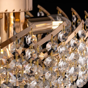 Plafoniera Karolina metal/cristal auriu Maytoni