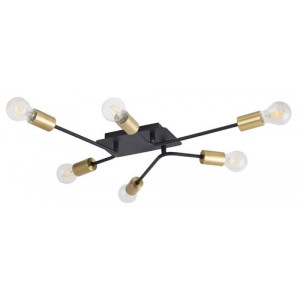 Plafoniera Lanny 2xE27 metal/acril negru Rabalux