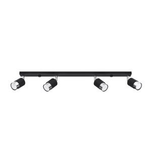 Plafoniera Nero 4xGU10 metal negru/crom tubular