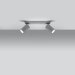 Plafoniera Ring 2xGU10 metal gri tubular - Img 3