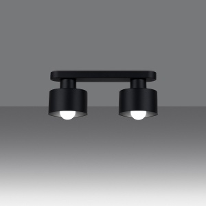 Plafoniera Savara 2xE27 metal negru - Img 3