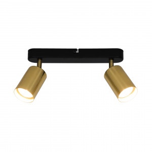 Plafoniera Vila 2xGU10 metal negru/auriu Zuma Line GU13013C-2B