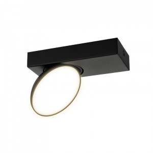 Spot aplicat Castelio LED 5W 380 lumeni metal/acril negru Italux