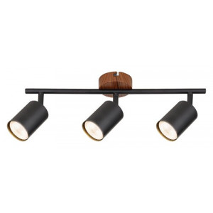 Spot bara Edmund 3xGU10 metal stejar/negru Rabalux
