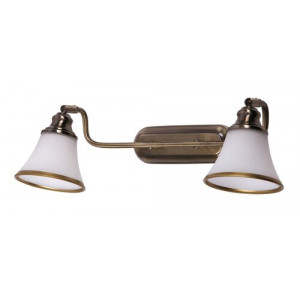 Spot bara Grando 2xE14 metal/sticla bronz/alb Rabalux