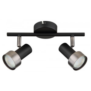 Spot bara Konrad 2xGU10 metal negru/argintiu Rabalux