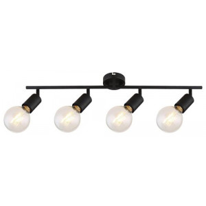 Spot bara Lamar 4xE27 metal negru Rabalux