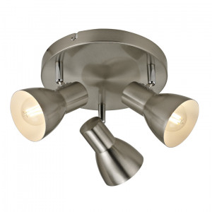 Spot bara Riado 3xE14 metal nichel satinat Italux